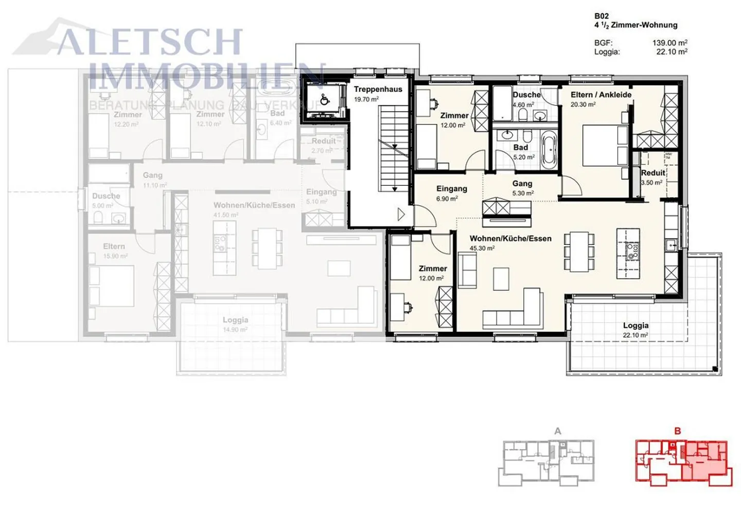 4.5-Zimmerwohnung mit grosser Loggia in Steg - Photo 6 of 6