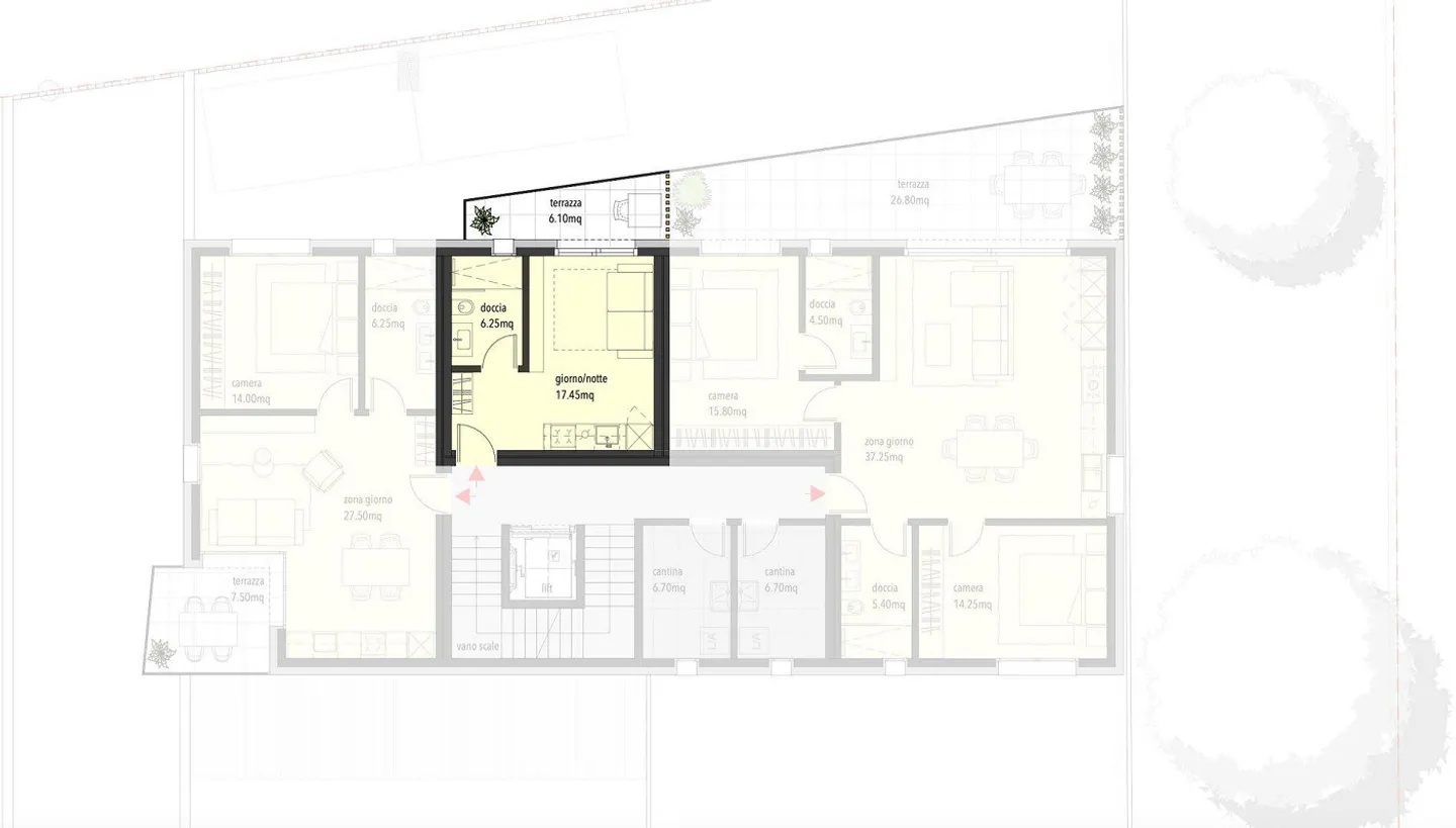 Moderno appartamento di 1.5 locali con terrazza – Nuova Residenza A... - Photo 3 sur 3