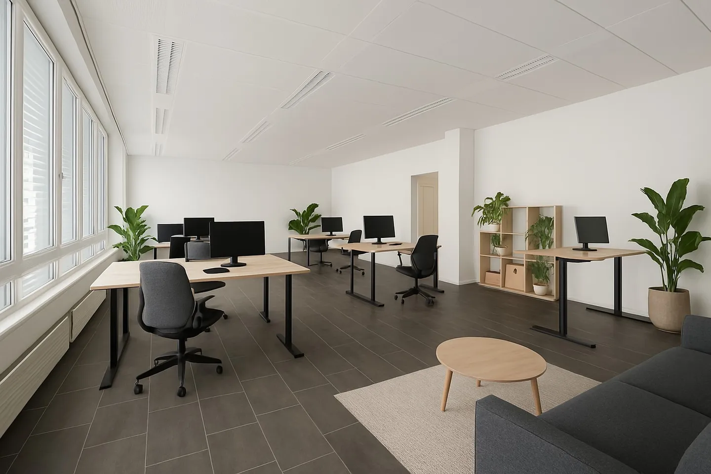 GRANDES SURFACES DE BUREAU à partir de 80m² Situé au centre, lumineux et confortable jusqu'au 28.02.2026! - Photo 1 sur 12