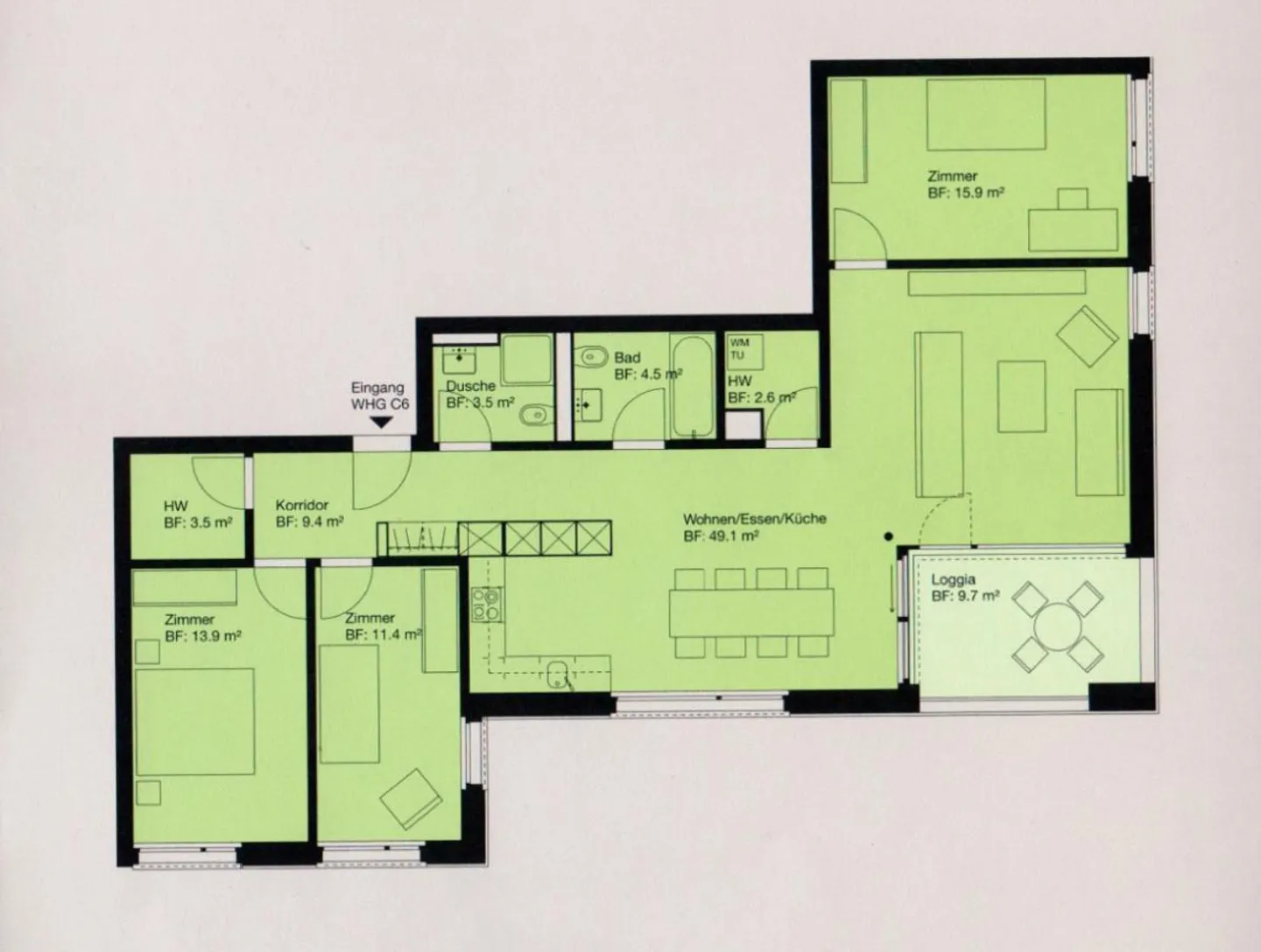 Appartement 4.5 pièces de qualité dans le standard de propriétaire - Photo 5 sur 5