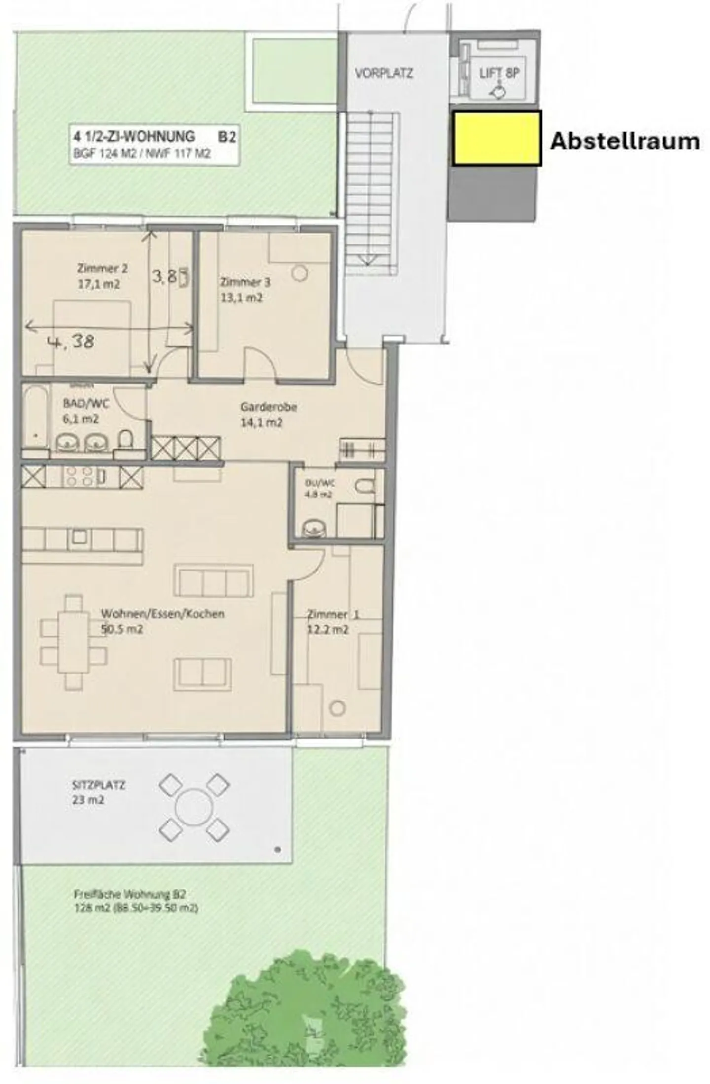 Modern 4.5-room garden apartment with many extras - Photo 9 of 13