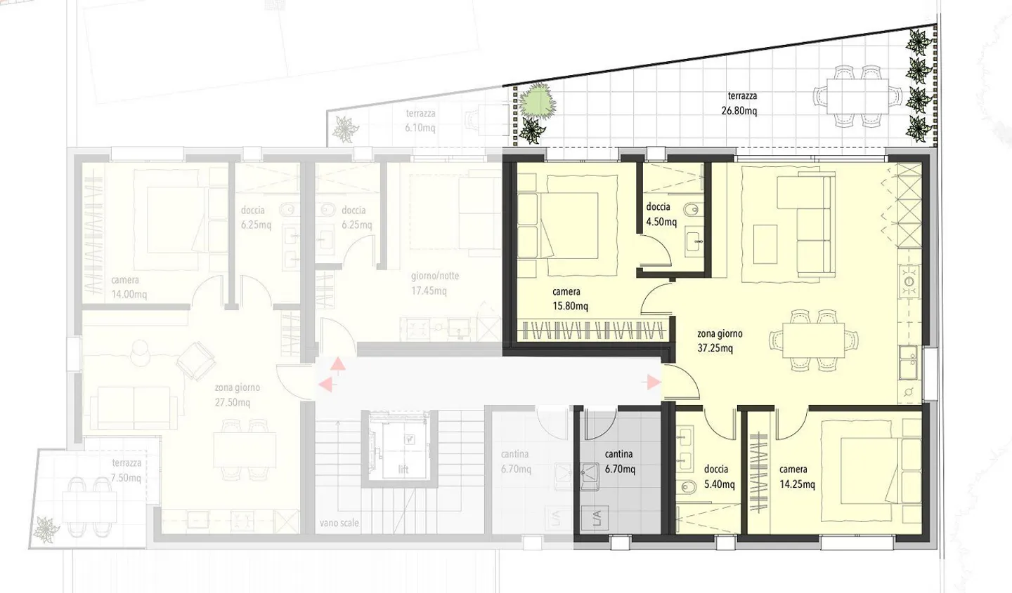 AGLA Residence - Living the city center with style: exclusive new 3.5 room apartment in Bellinzona - Photo 4 of 4