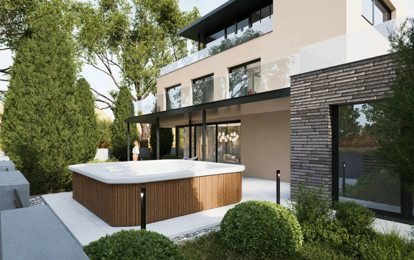 Villa neuve exclusive avec terrasse sur le toit, ascenseur et luxueux indoor-outdoor living - Photo 1 sur 28