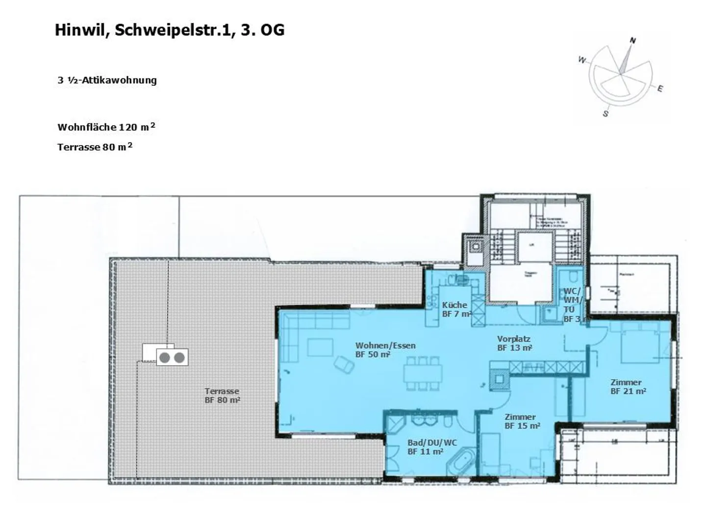 Large, beautiful 3.5 room penthouse apartment - Photo 9 of 9