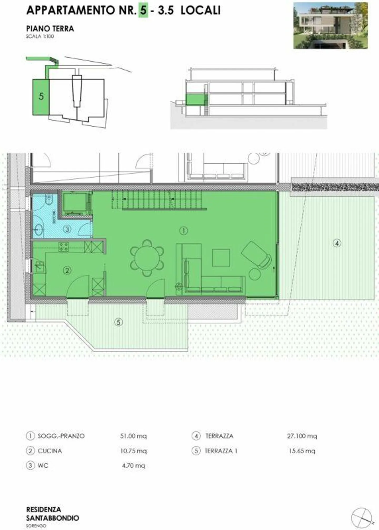 SORENGO · HOCHWERTIGES TRIPLEX MIT GARTEN · EINGETAUCHT IN GRÜN - Foto 12 von 13