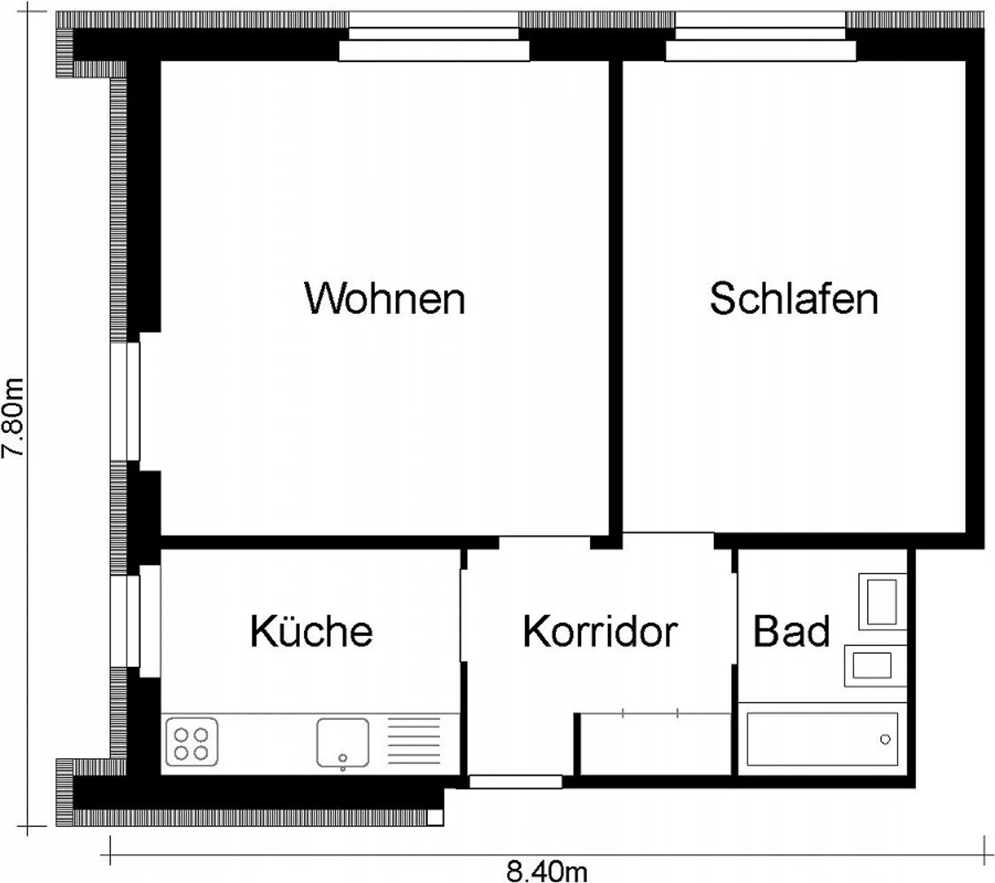Cercasi inquilino sostituto – Appartamento luminoso con 2 stanze e grande balcone vicino al lago di Zurigo – Au-Wädenswil - Foto 8 di 8