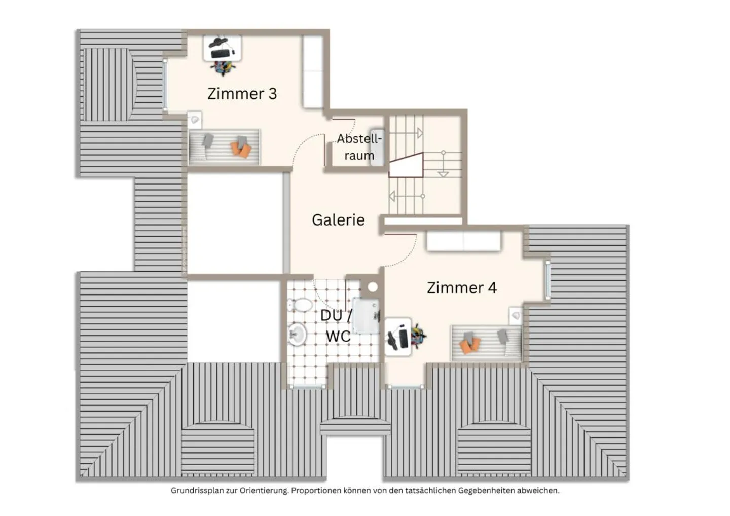 Appartement en duplex spacieux de 5,5 pièces avec charme, salle de loisirs et potentiel - Photo 23 sur 23