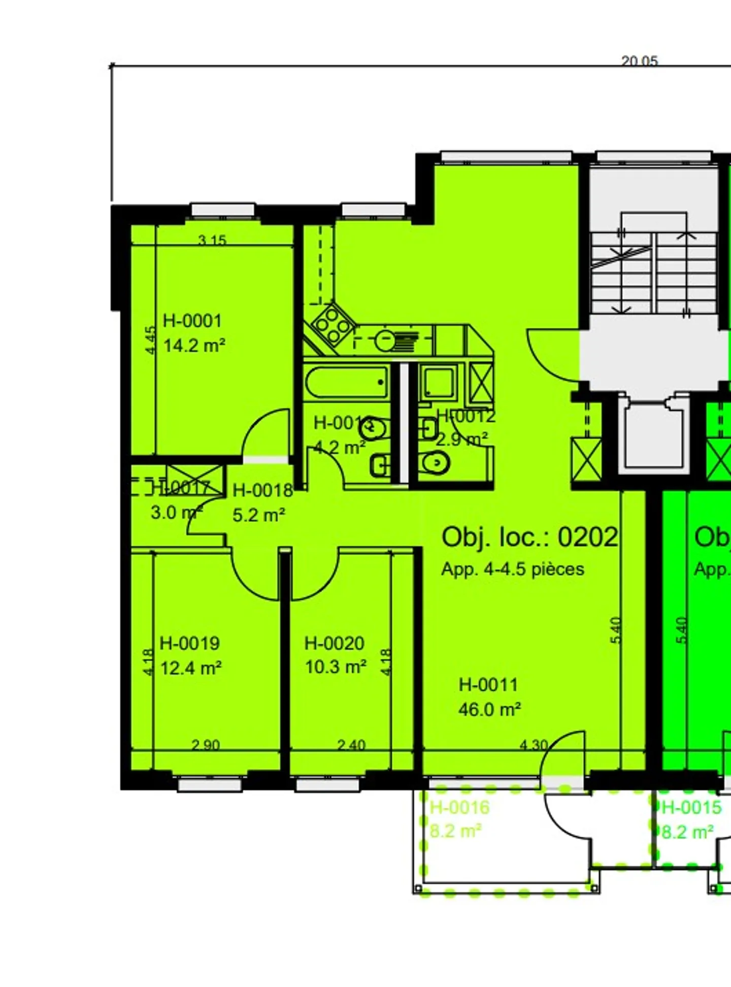 Appartement à louer - Photo 3 sur 3