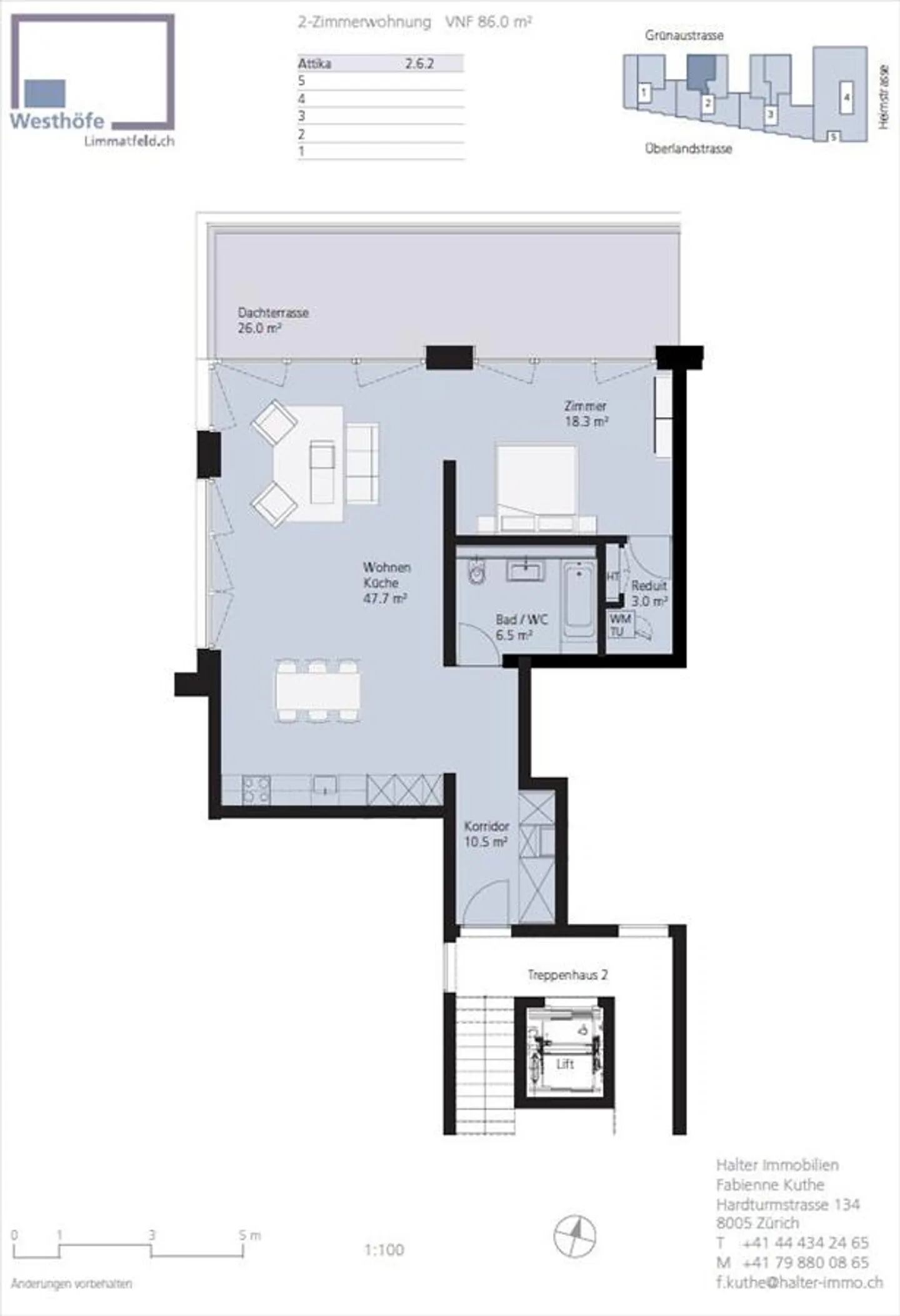 Attractive 2.5-room penthouse apartment - Photo 6 of 6
