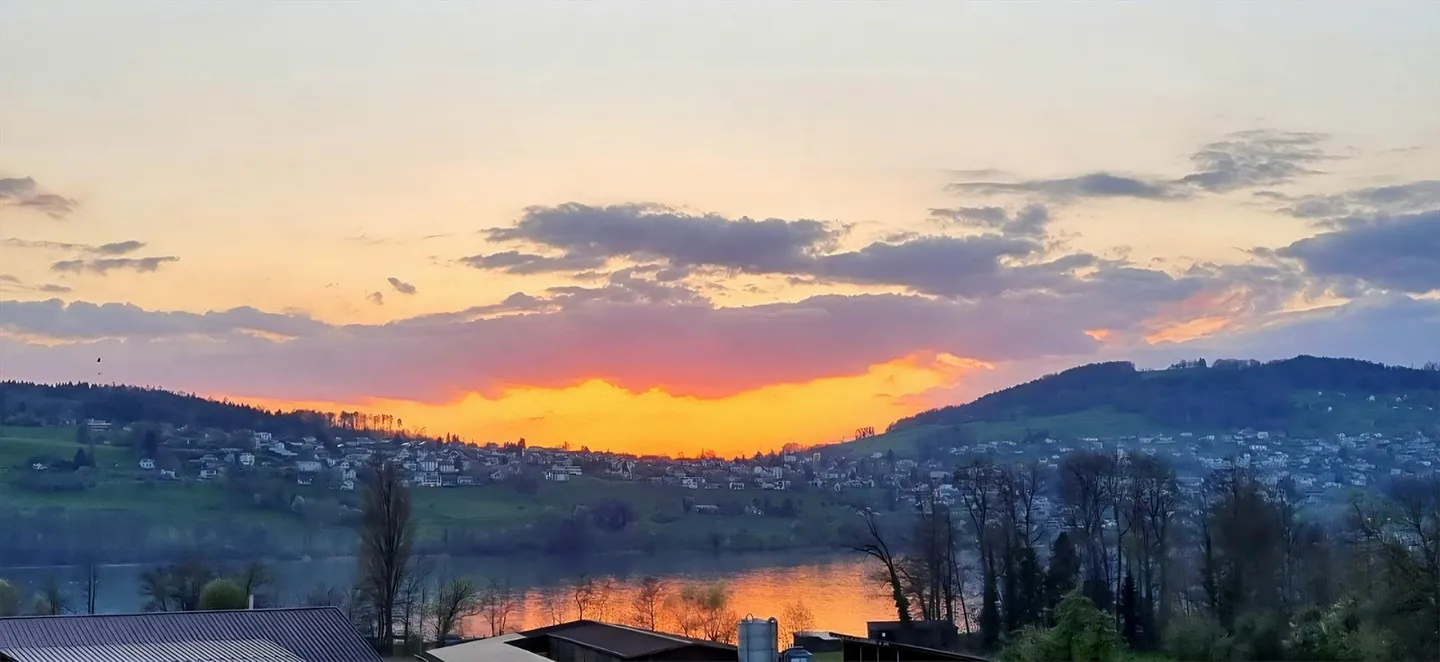 Traumhafte Dachwohnung mit Weitsicht auf den Hallwiler See - Foto 1 von 8