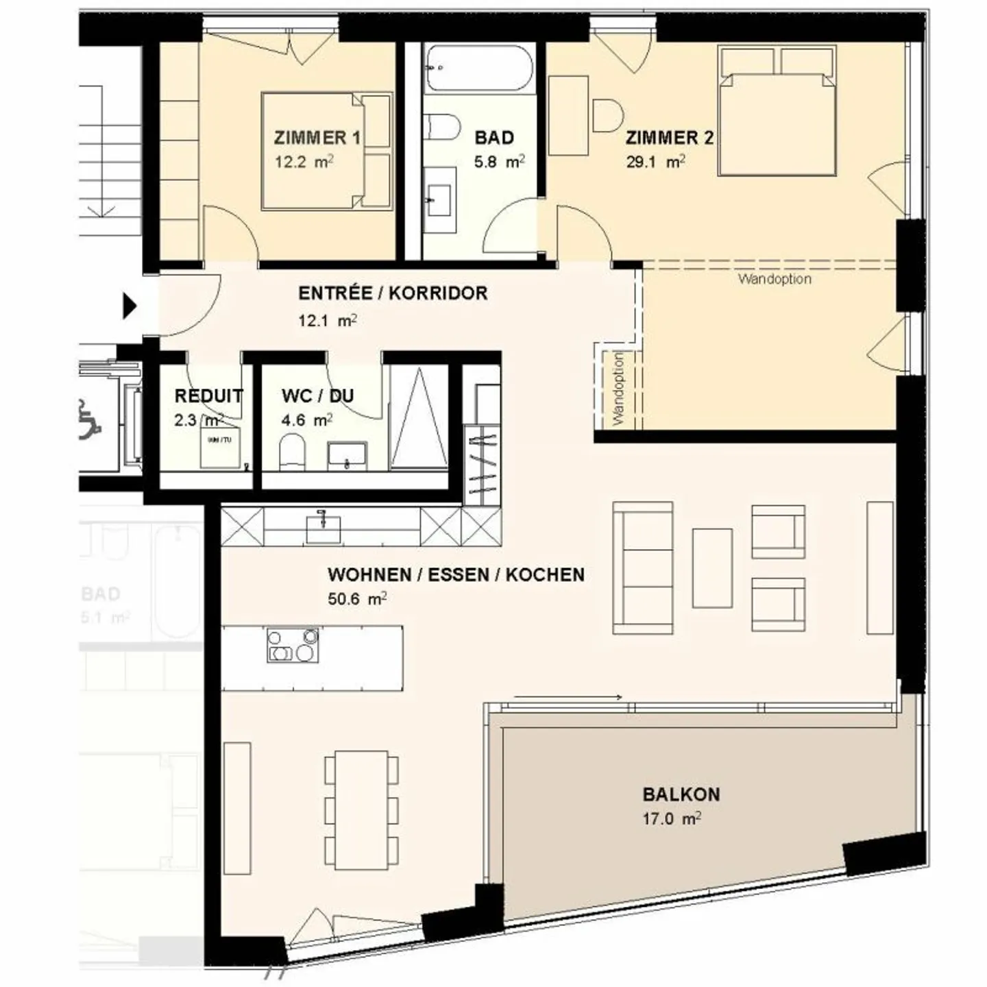 H6.1 I Appartamento premium di 3,5 locali al 6° piano con vista diretta sull'Aare - Foto 6 di 7