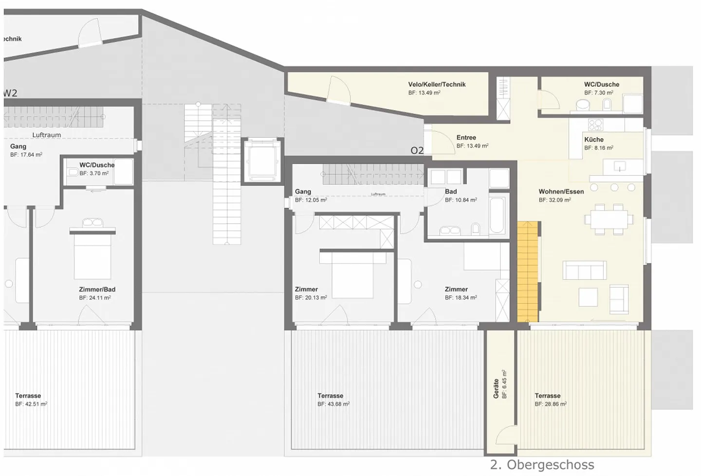 Exklusive Terrassenwohnung mit Ausblick - Foto 7 von 9