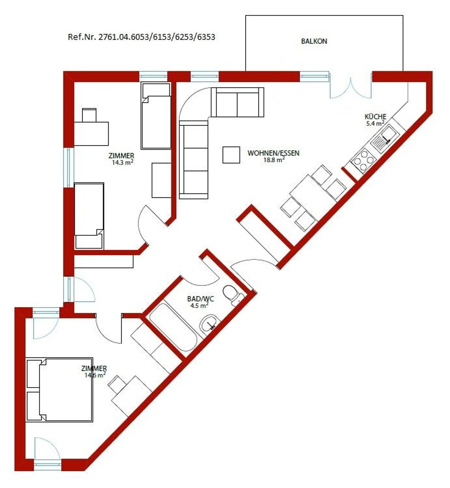 Wohnung mit Einzigartigem Grundriss - Foto 10 von 10