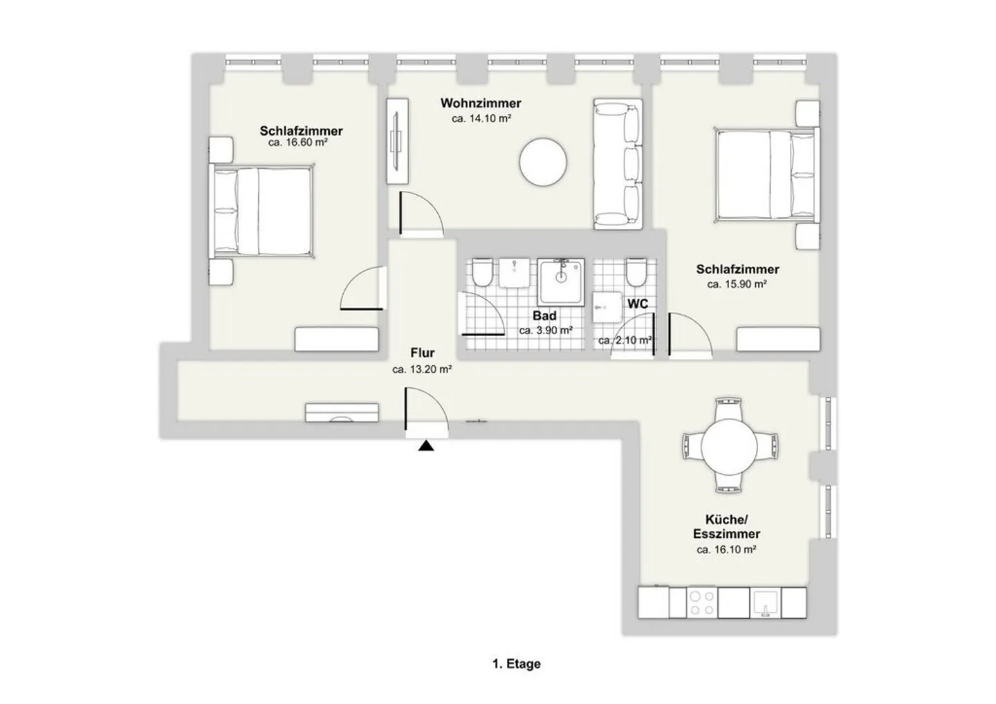 Stylish 3-room apartment on the 2nd floor in a central location in Basel - Photo 8 of 8