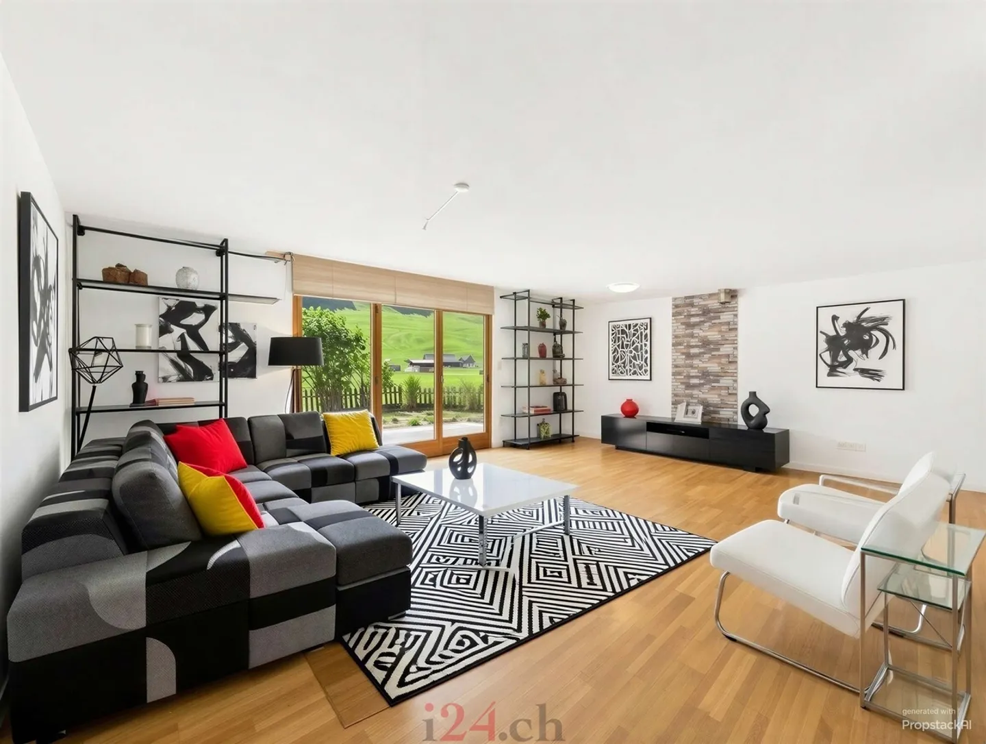 Casa bifamiliare di 6,5 stanze con studio, giardino e vista sulle montagne - Foto 4 di 13