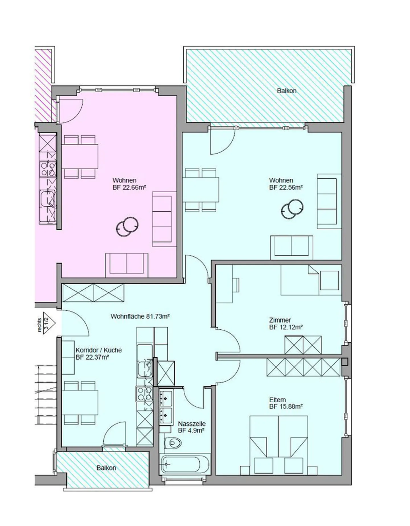 Belle appartement de 3,5 pièces pour les amoureux de la nature - Photo 7 sur 7