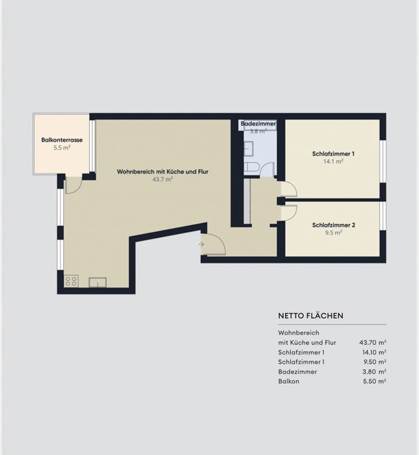 Moderne 3,5-Zimmer-Wohnung - Foto 10 von 10