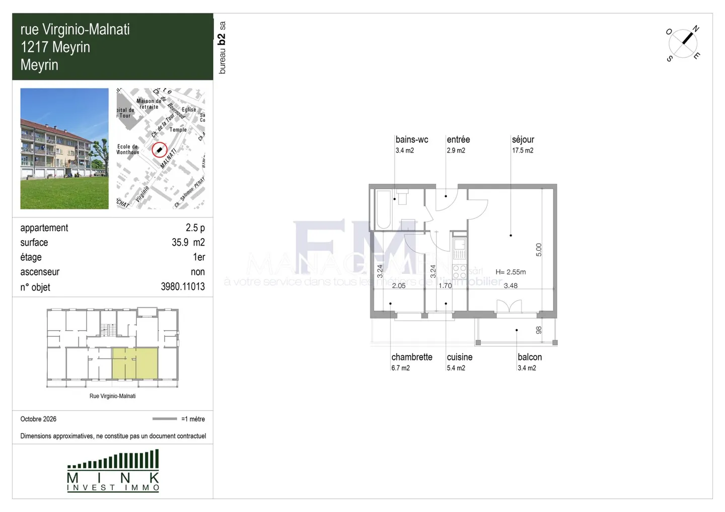 Meyrin - Virginio-Malnati Street - 4-room apartment on the 1st floor - Photo 16 of 16