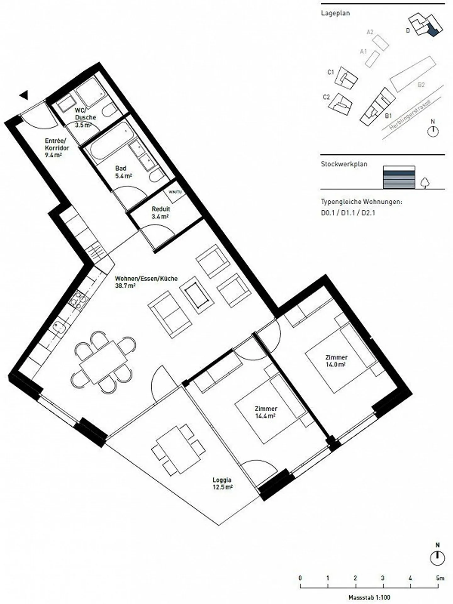 3.5 Zimmerwohnung im Eigentumsstandard inkl. Einstellplatz - Foto 5 von 10