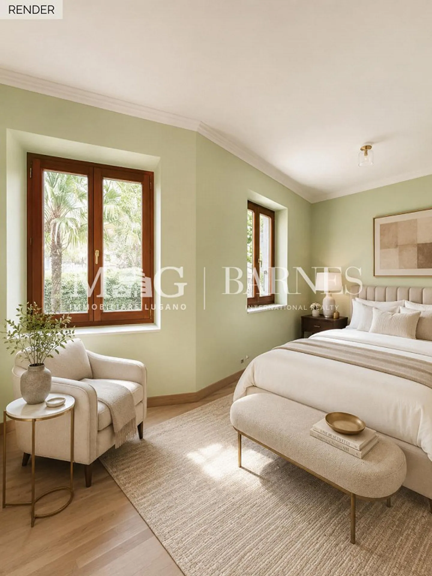Lugano, Castagnola: 3,5-Zimmer-Wohnung mit Seeblick und Balkonen - Foto 4 von 11