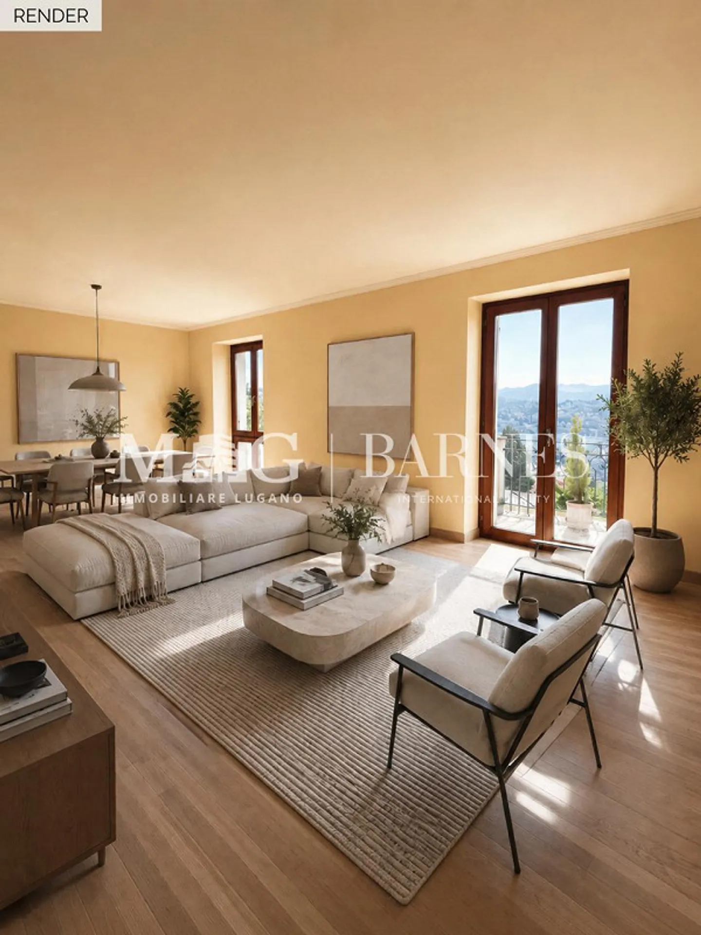 Lugano, Castagnola: 3,5-Zimmer-Wohnung mit Seeblick und Balkonen - Foto 2 von 11