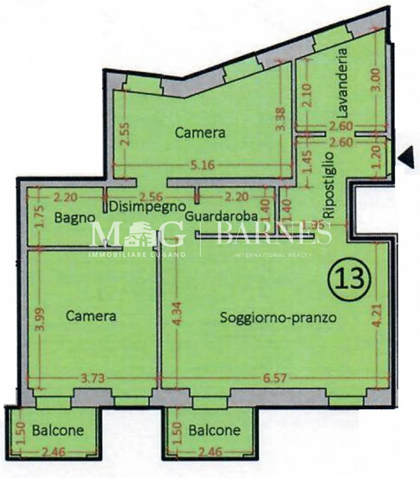 Lugano, Castagnola: 3,5-Zimmer-Wohnung mit Seeblick und Balkonen - Foto 11 von 11