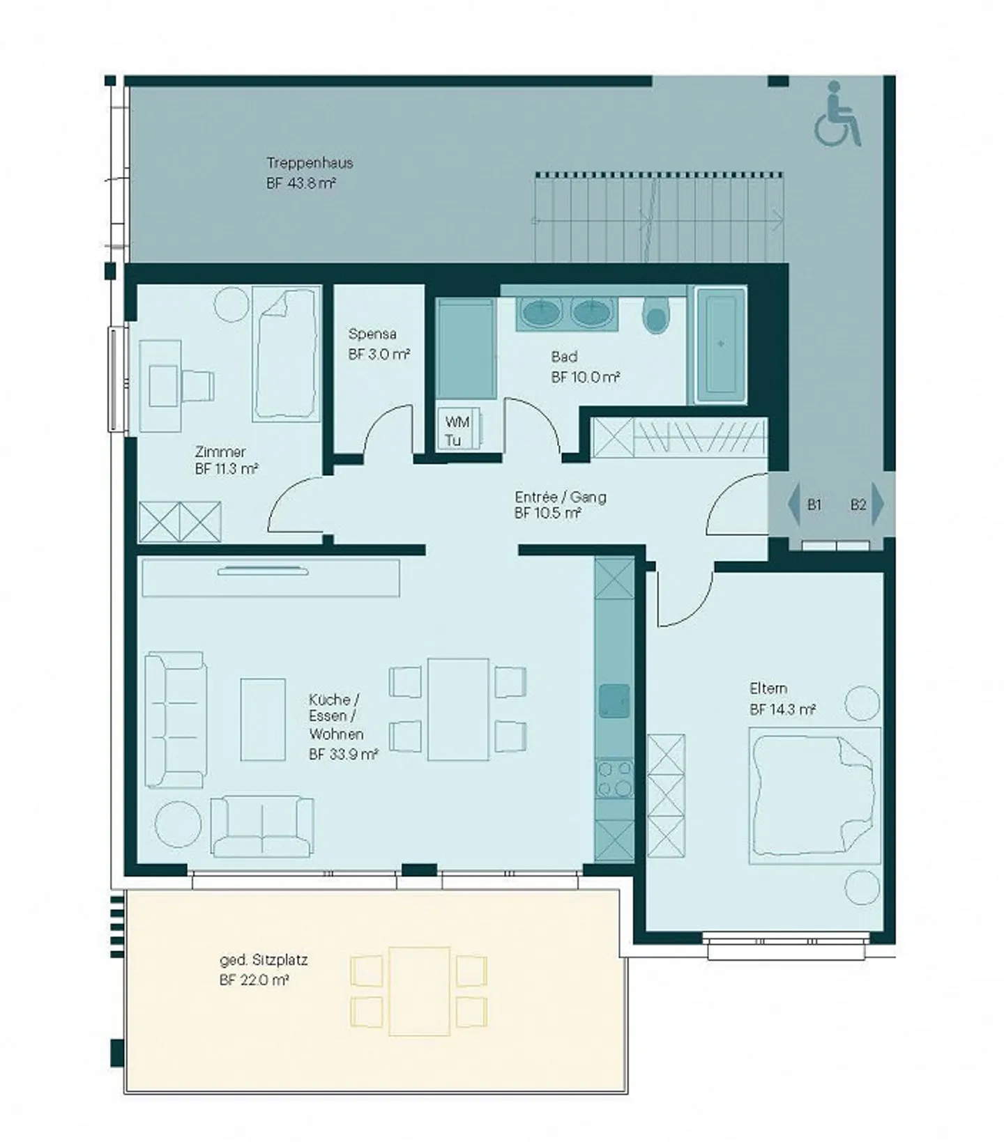 Charmante Attikawohnung mit Aussicht - Foto 4 von 22