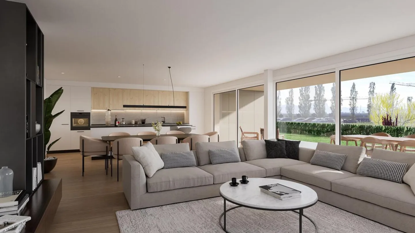 Ampio appartamento 4.5 al piano terra in un quartiere tranquillo, terrazza e giardino - Foto 1 di 6