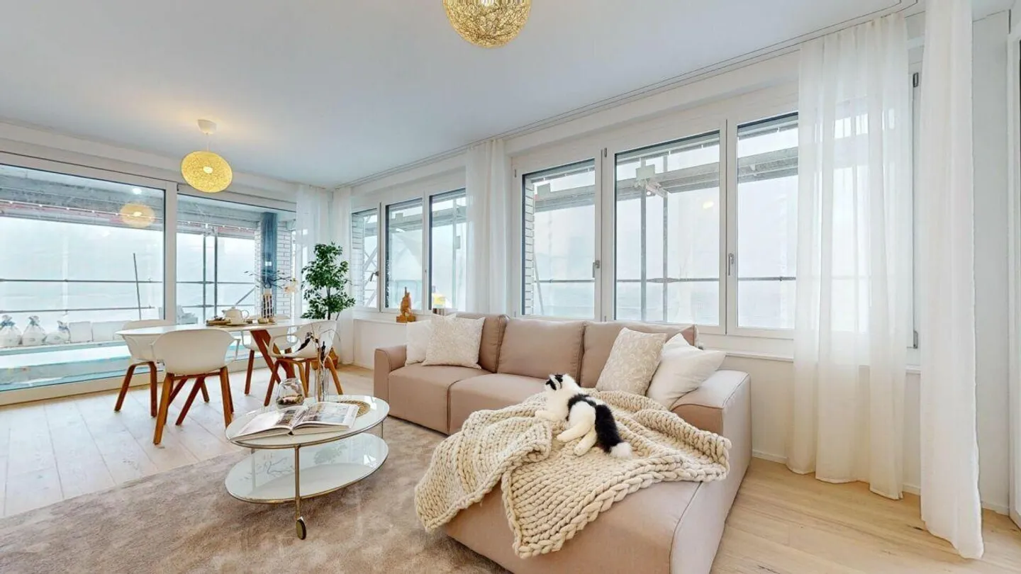 LUXURIOUS 2.5 ROOM APARTMENT ON THE 3RD FLOOR WITH 2 LOGGIAS IN BINNINGEN - Photo 6 of 10