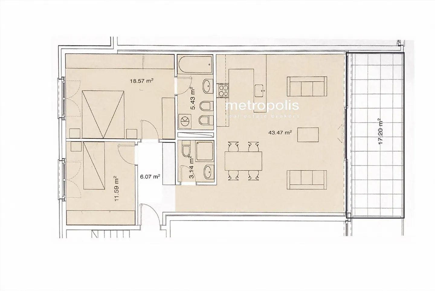 MODERN UND GERÄUMIG 3.5 ZIMMER MIT POOL IN CADRO - Foto 9 von 10
