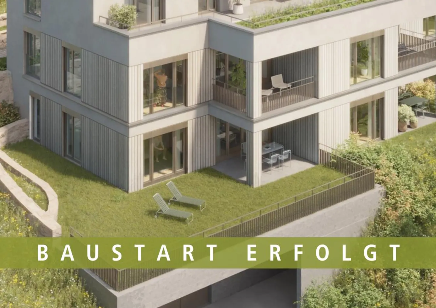 Appartamento giardino 3,5 locali - UNTERDORF MÖNTHAL - Architettura contemporanea - Foto 1 di 4