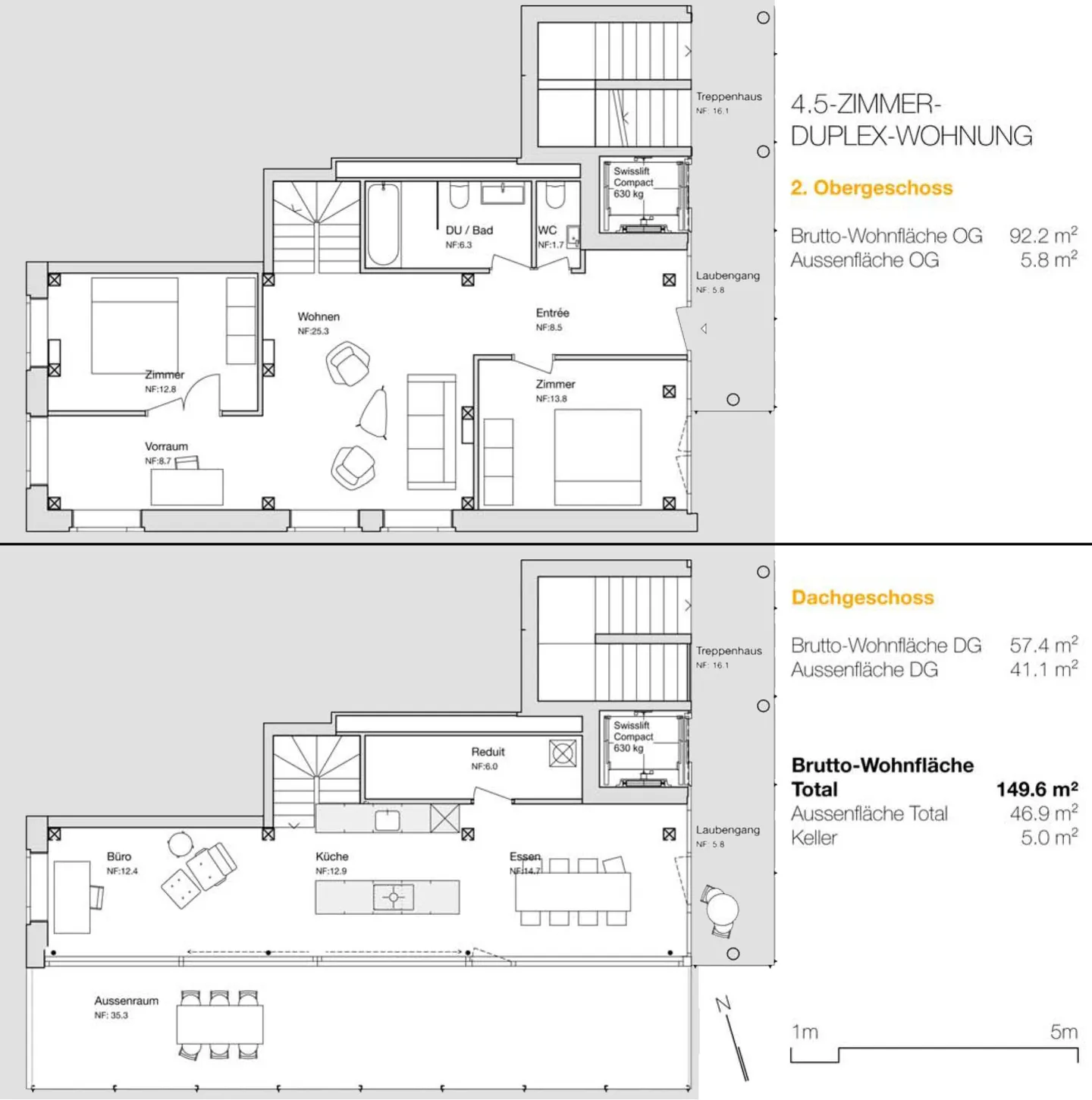 Duplex-Wohnung mit Bergblick - Foto 2 von 2