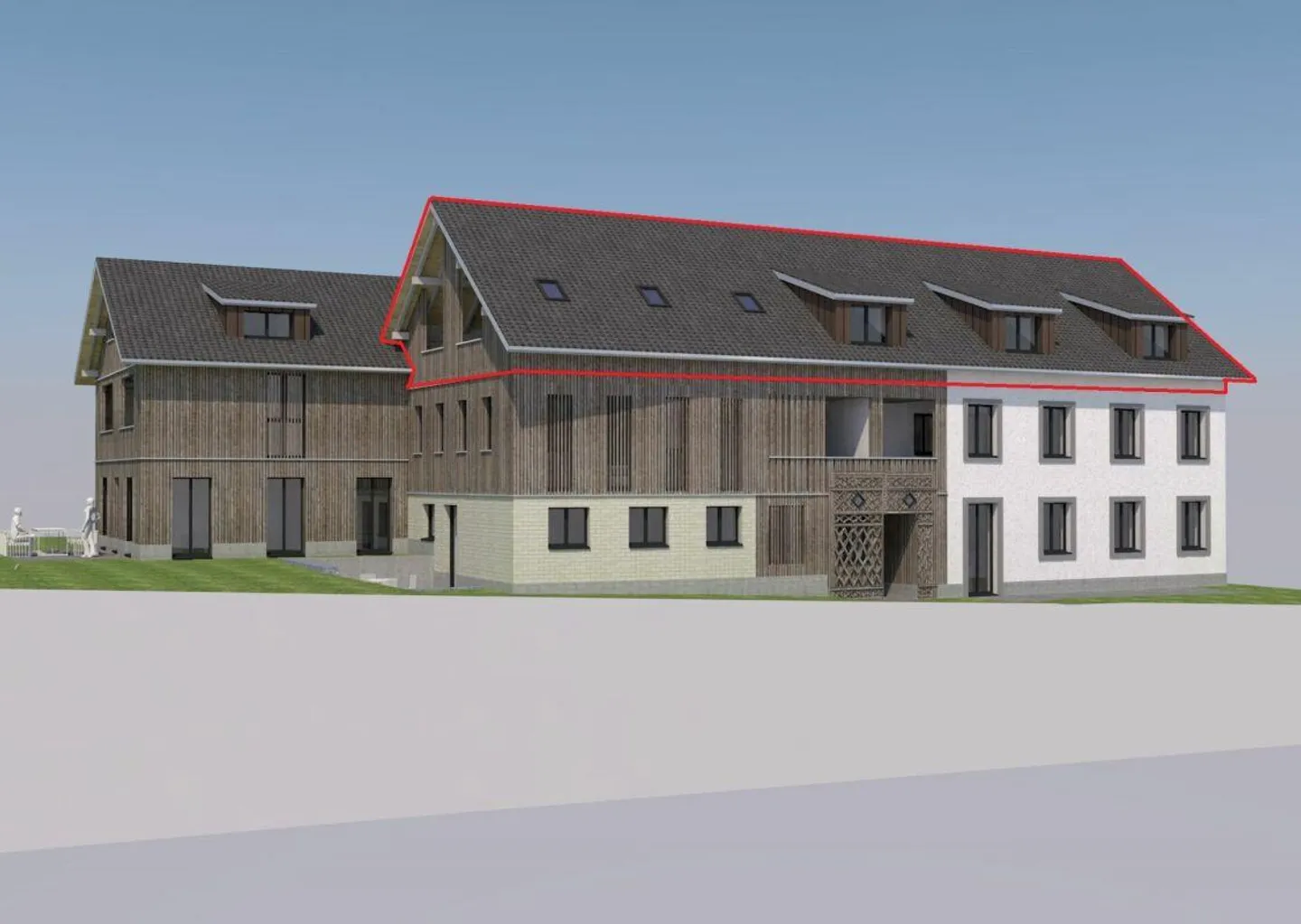 New construction: Condominium (penthouse with gallery, No. 8) in rural Liebensberg (municipality of Wiesendangen) - Photo 1 of 9