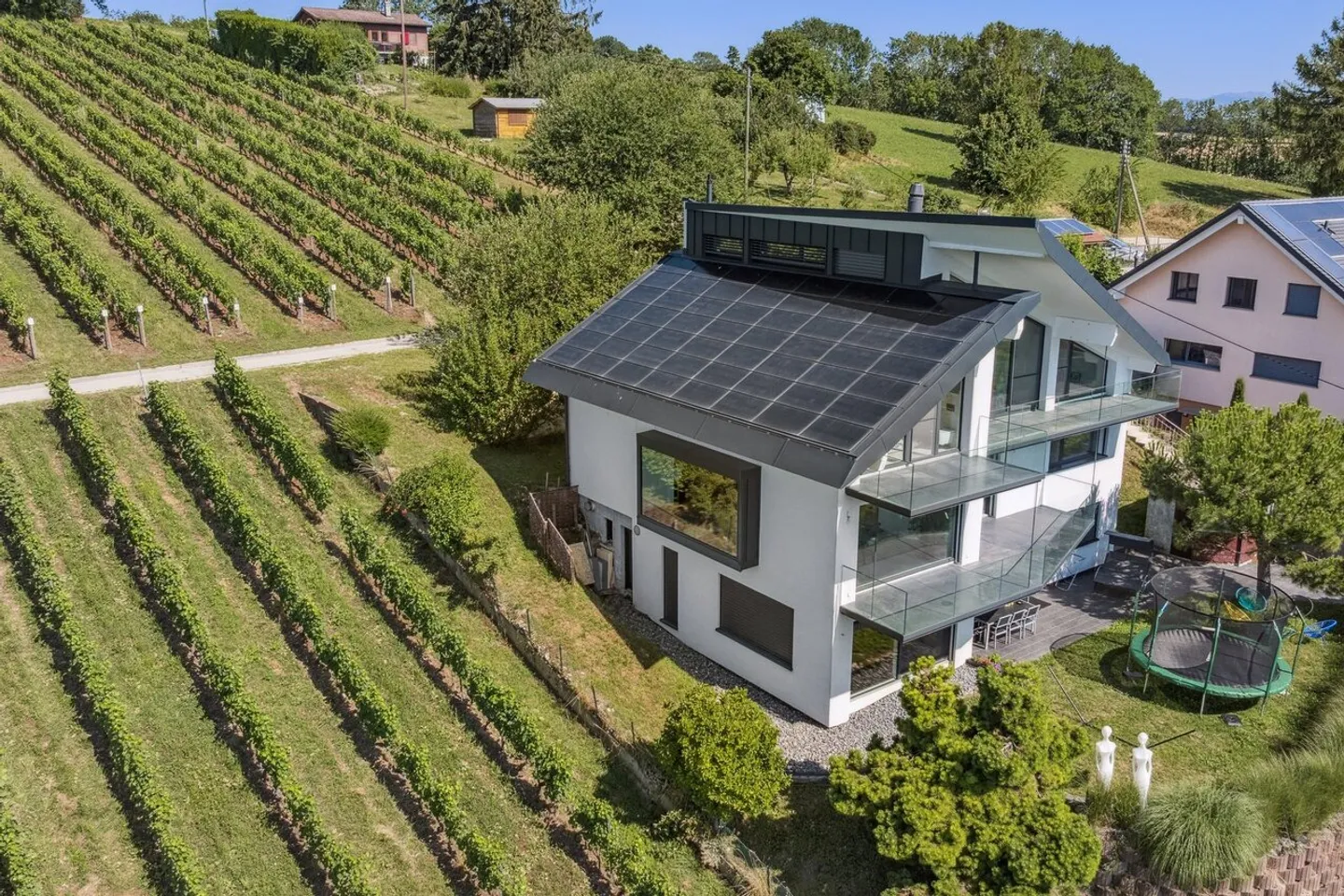 Villa eccezionale nei vigneti, vista a 180° sul bacino del Léman - Foto 10 di 11