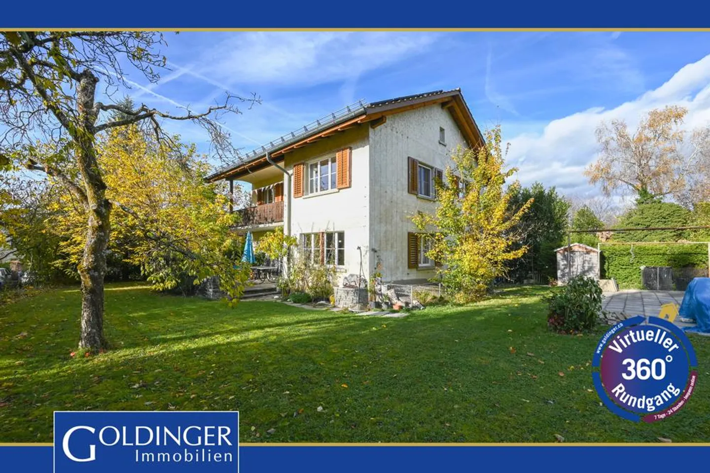 Liegenschaft mit grossem Grundstück an bevorzugter und sonniger Lage - Foto 1 von 8