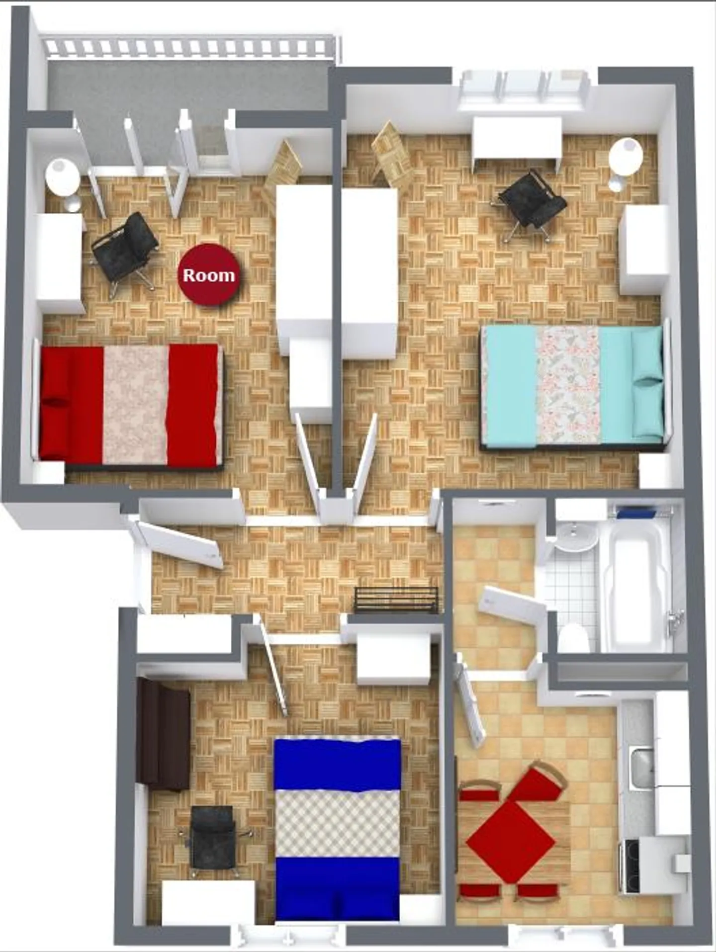 Möbliertes Zimmer in modernisierter Wohnung an top Lage - Foto 10 von 10