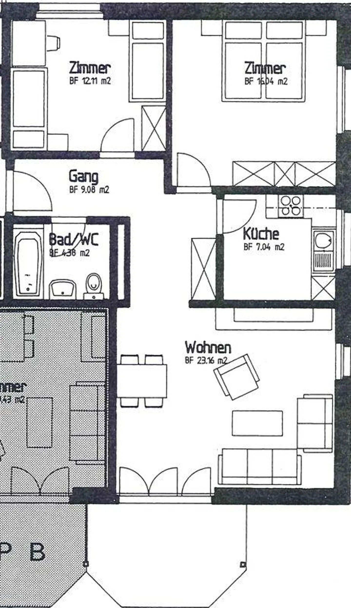 Appartement confortable de 3,5 pièces avec espace de jardin! - Photo 9 sur 9