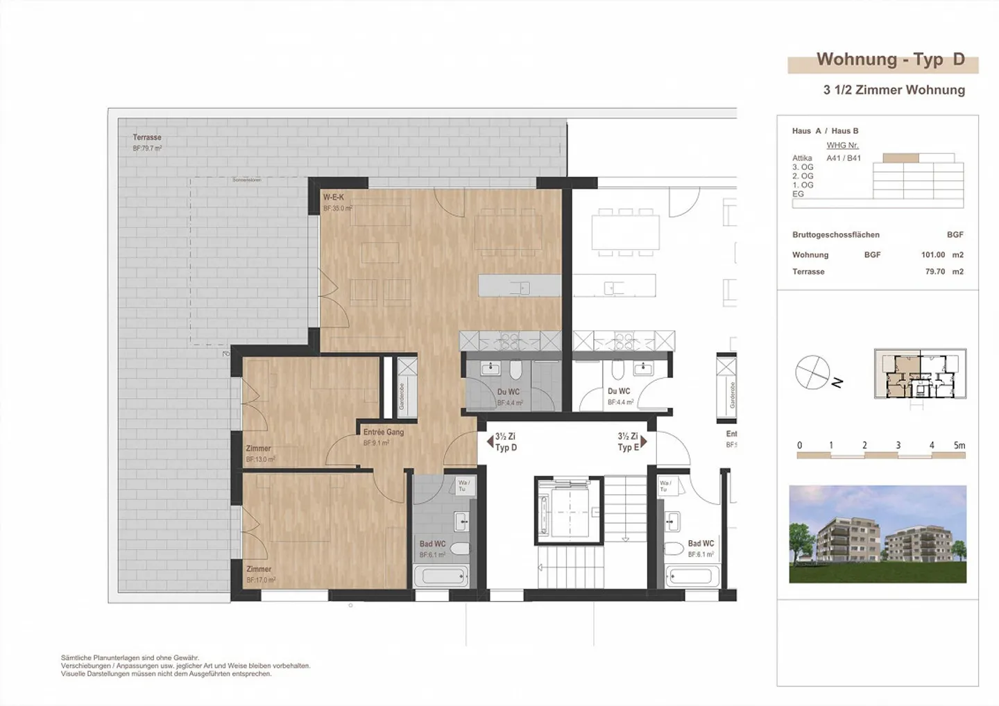 Moderno appartamento attico di 3,5 stanze con vista e sole a Menziken - Foto 19 di 19