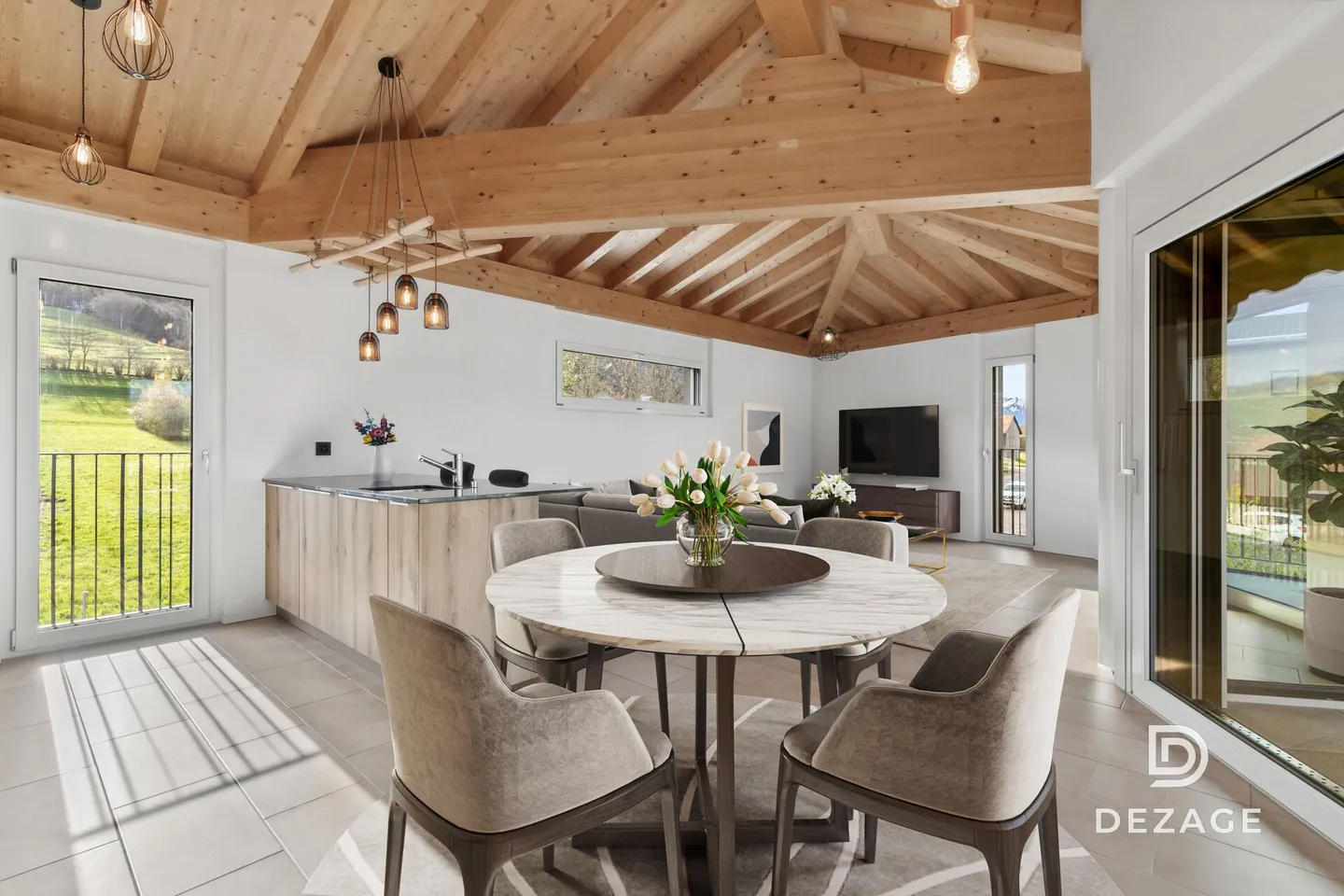 Magnifique attique de 3,5 pièces à 5 minutes de Bulle - Photo 3 sur 17