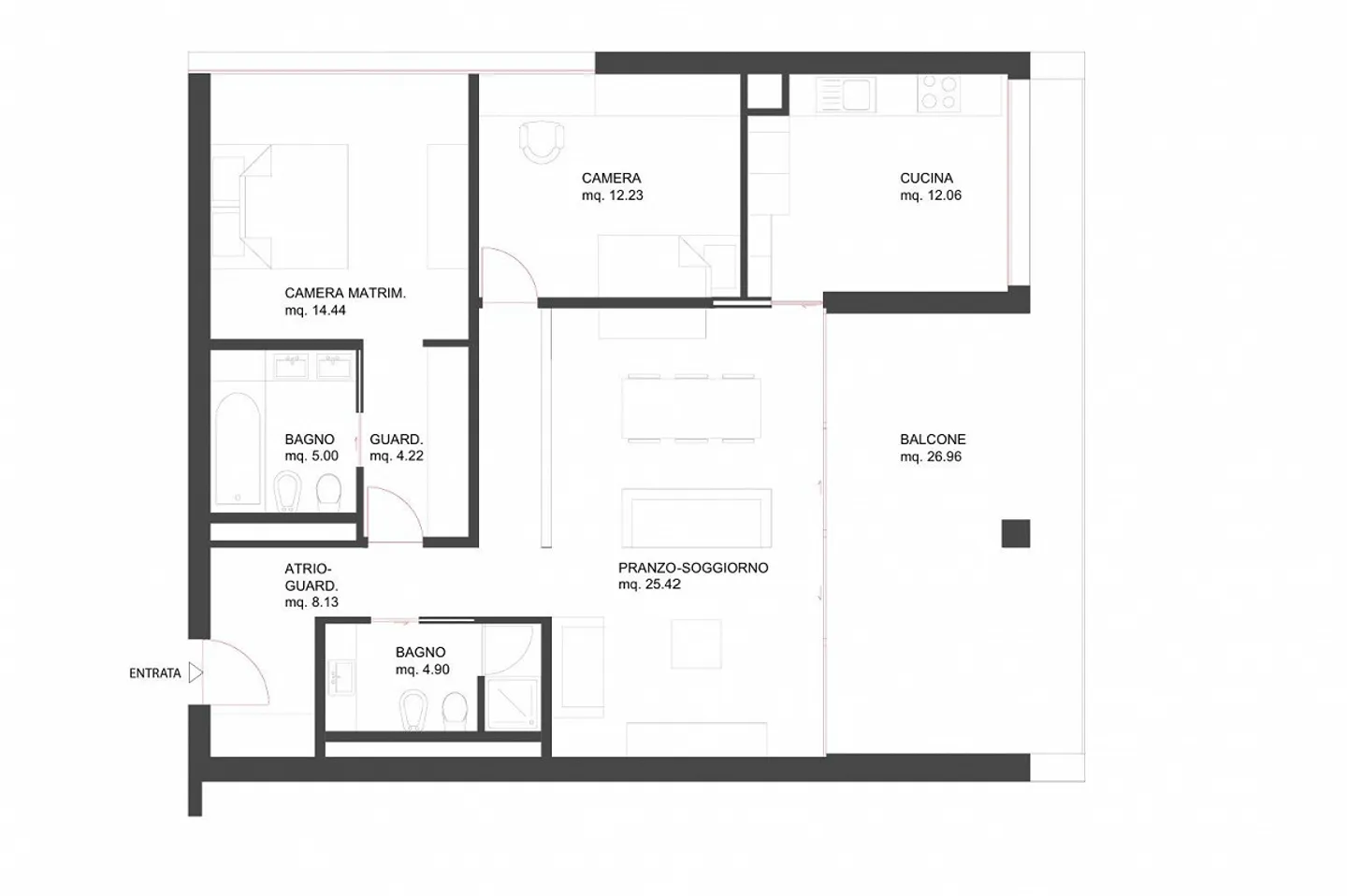 Elegant 3.5 Room Apartment with Terrace and Free View of Lugano - Photo 10 of 10