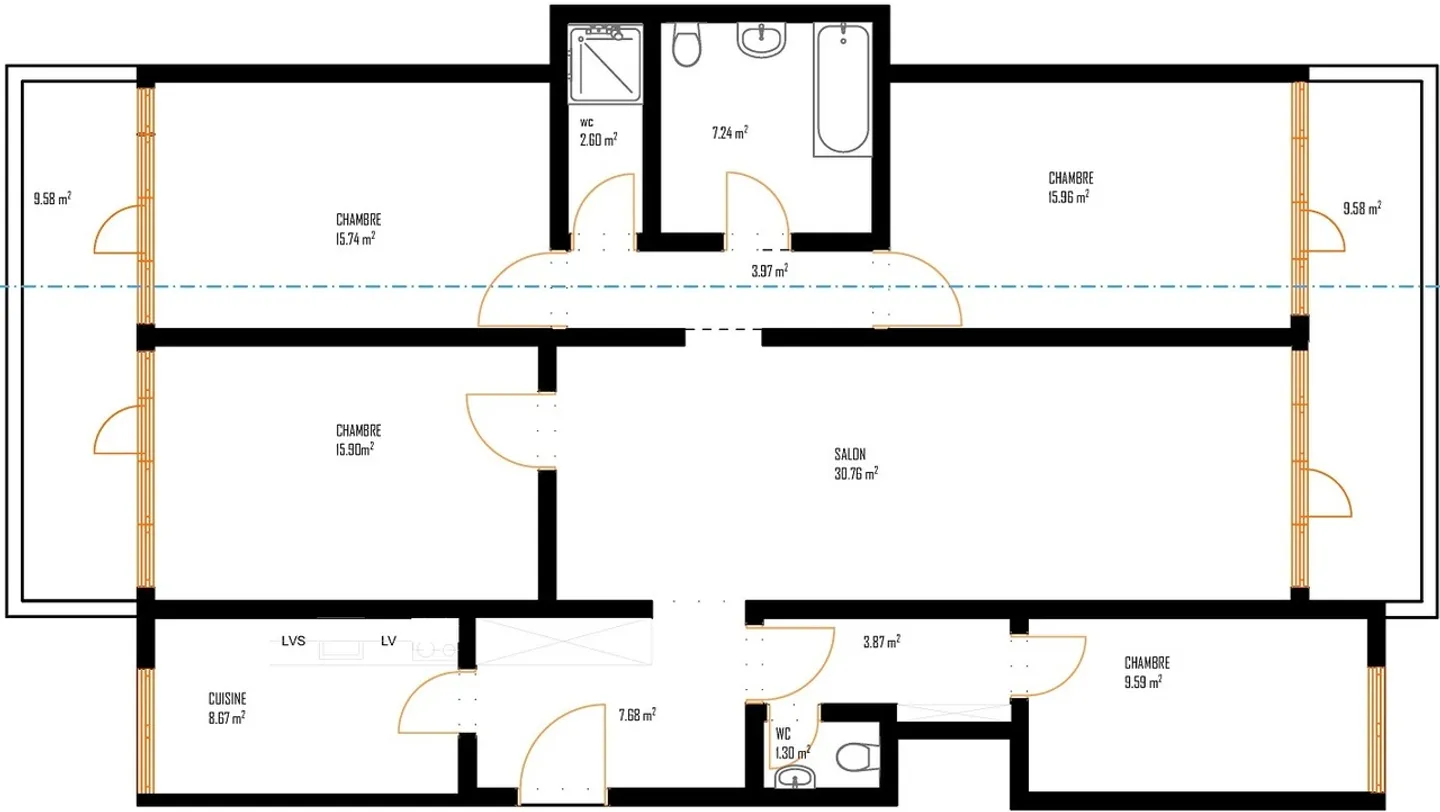 Très beau 6 pièces rénové avec 4 chambres et 2 balcons à Lancy - Photo 13 sur 13