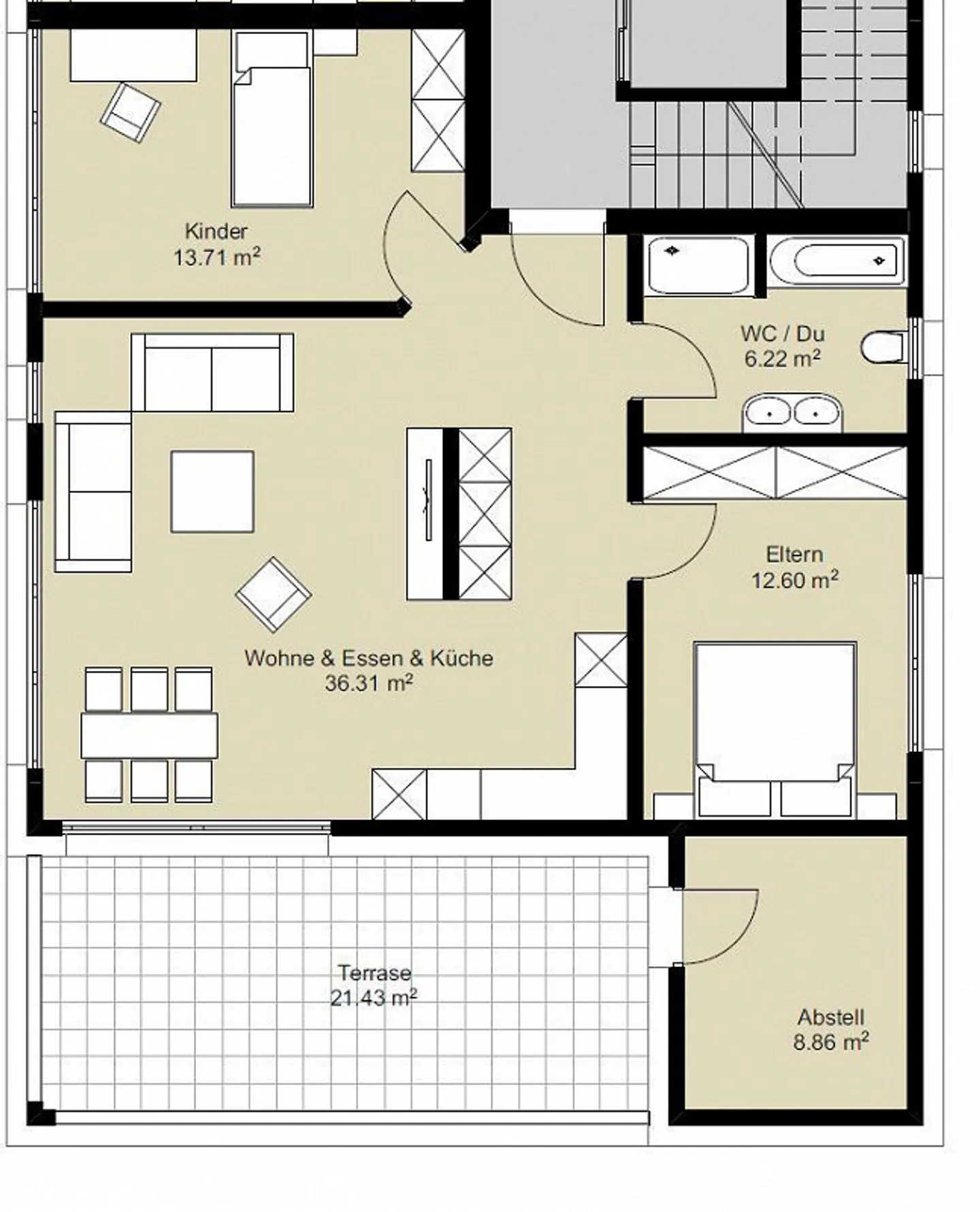 Helle 3.5-Zimmerwohnung - Foto 8 von 8