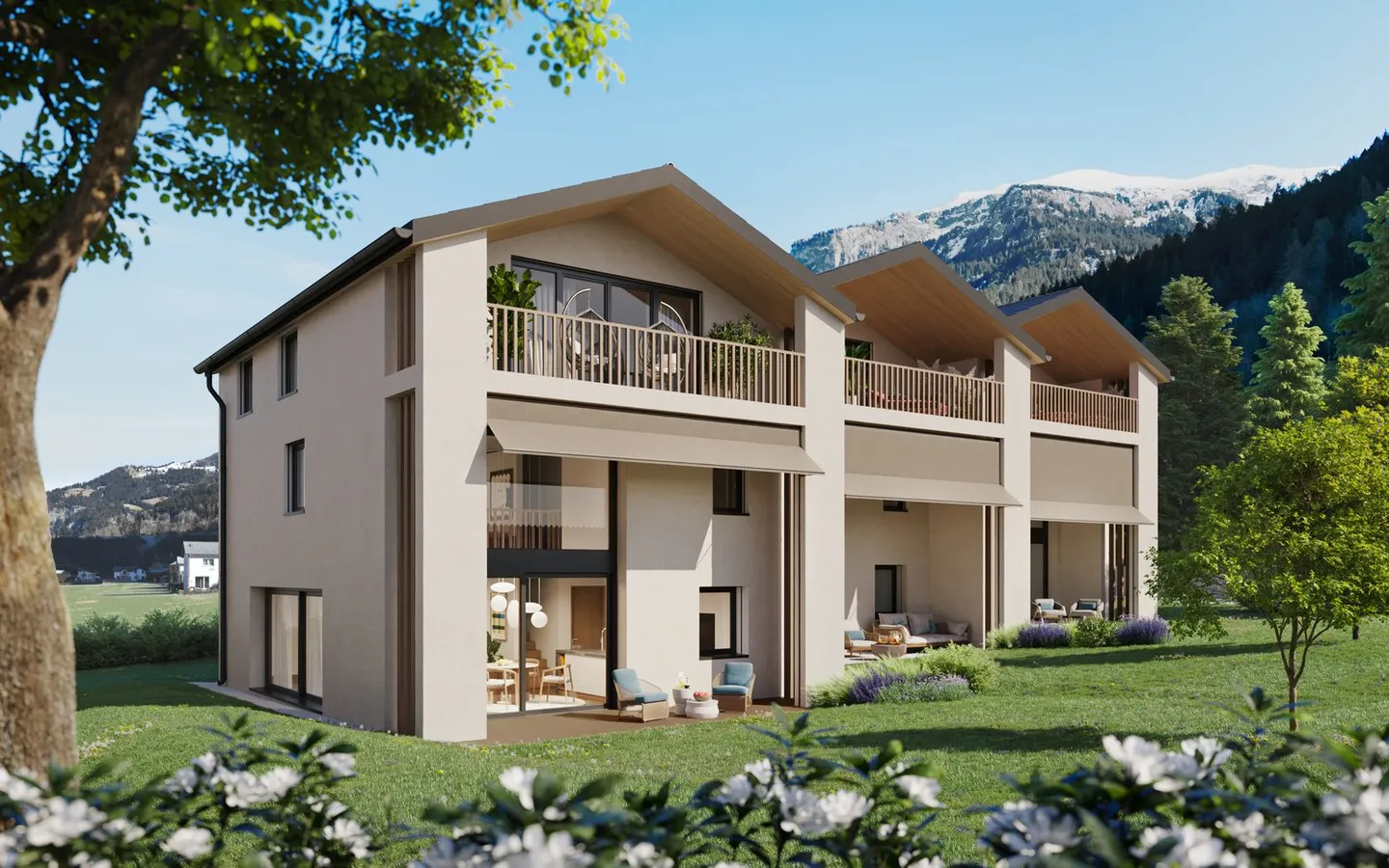 Modernes Reihenhaus mit Bergblick - Foto 1 von 4