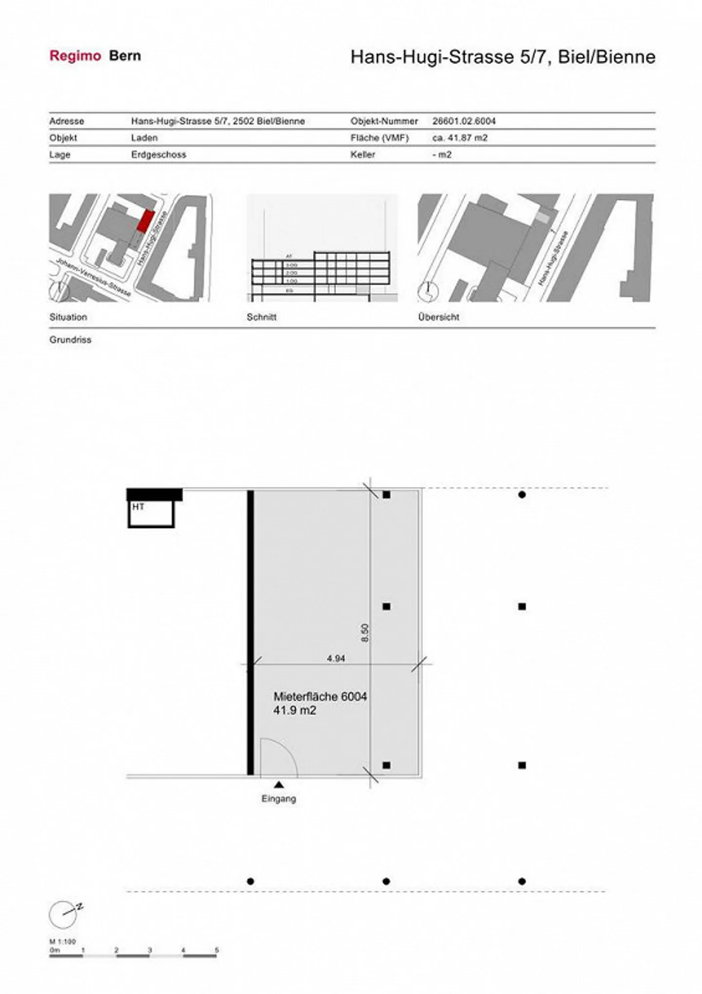 Zentrale, helle Gewerbefläche in Gehdistanz zum Bahnhof Biel - Foto 4 von 4