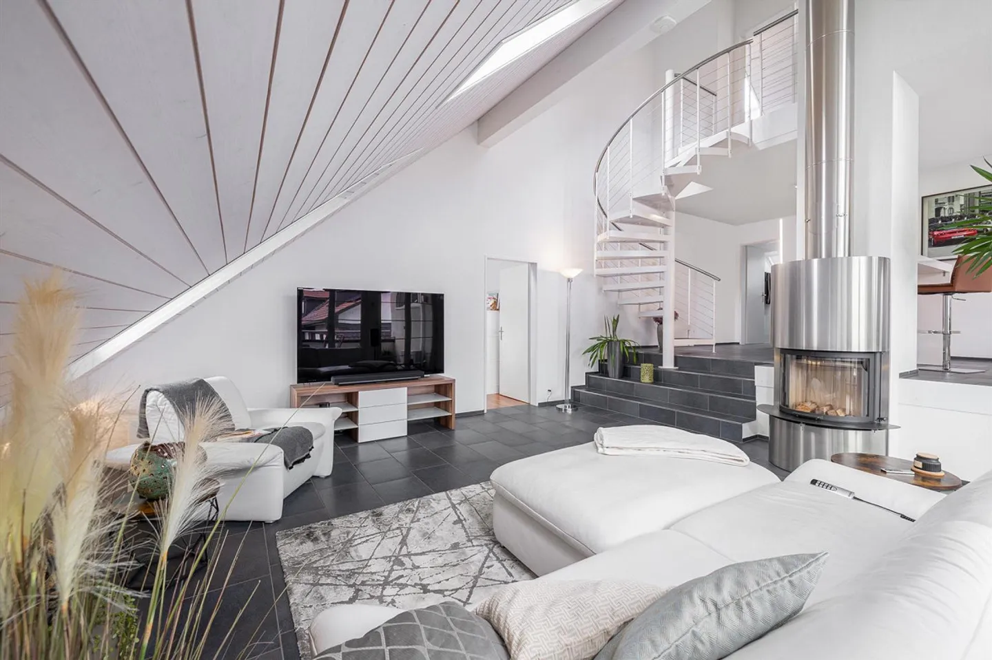 Large penthouse apartment with covered terrace and Swedish stove - Photo 2 of 9