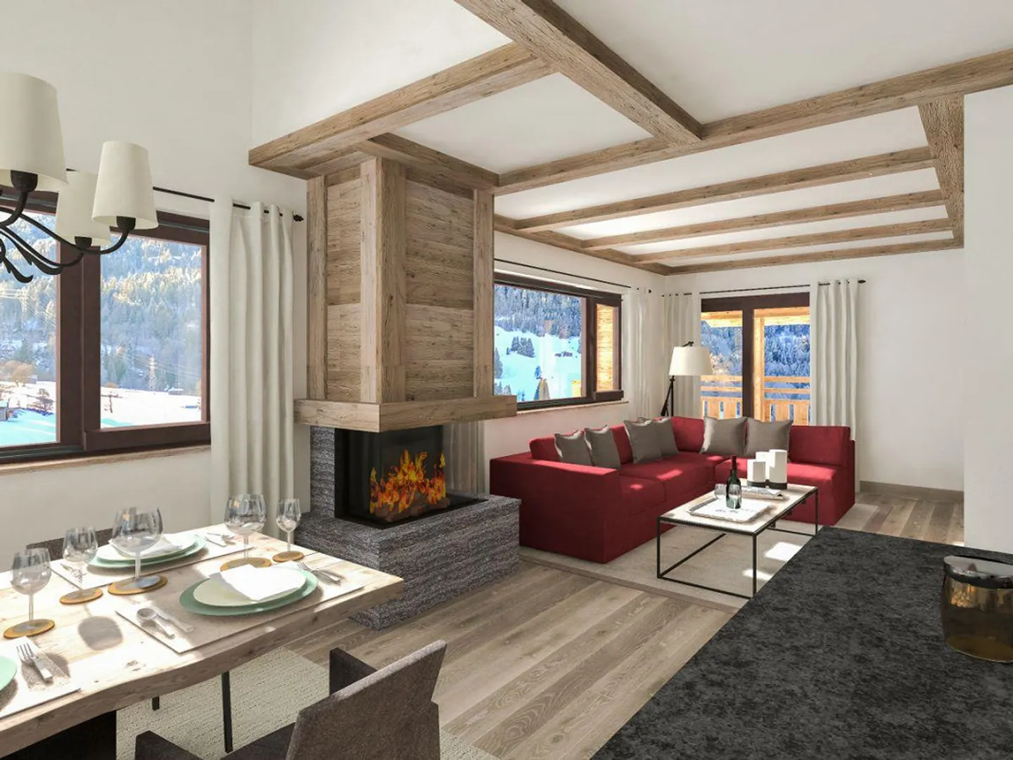 Appartement en duplex de 5,5 pièces au dernier étage de la Maison Madrisa Alpenb... - Photo 5 sur 13