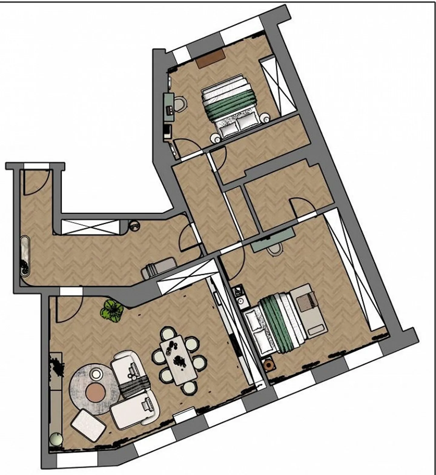 ZU VERMIETEN PRESTIGIÖSES MÖBLIERTES WOHNUNG IM ZENTRUM - Foto 13 von 13