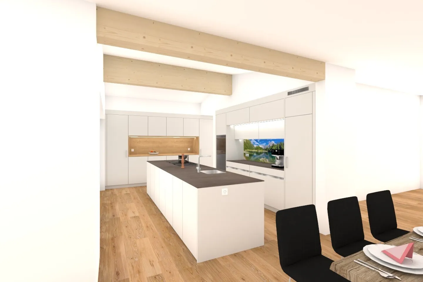 6.5-room penthouse apartment with breathtaking lake and panoramic views - Photo 4 of 14