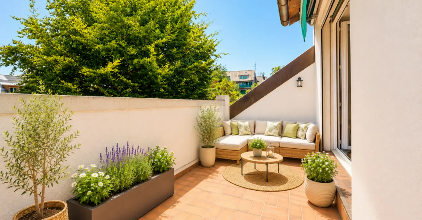 4-room penthouse of 113 m² in the center of Bernex - Photo 1 of 8