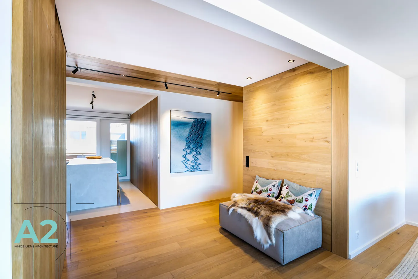 Außergewöhnliche Wohnung im Zentrum von Crans-Montana, Panoramablick - Foto 2 von 20